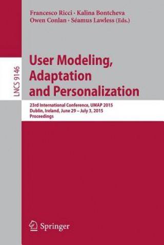 Könyv User Modeling, Adaptation and Personalization Francesco Ricci