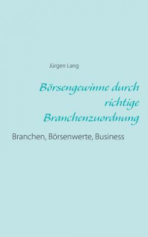 Carte Boersengewinne durch richtige Branchenzuordnung Jürgen Lang