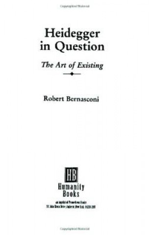 Book Heidegger in Question Robert Bernasconi