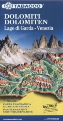 Nyomtatványok Dolomites / Lake Garda / Venice Road and Panoramic Map 