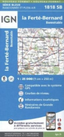 Materiale tipărite IGN Karte, Serie Bleue 25 La Ferté Bernard 