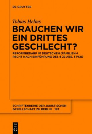 Livre Brauchen wir ein drittes Geschlecht? Tobias Helms