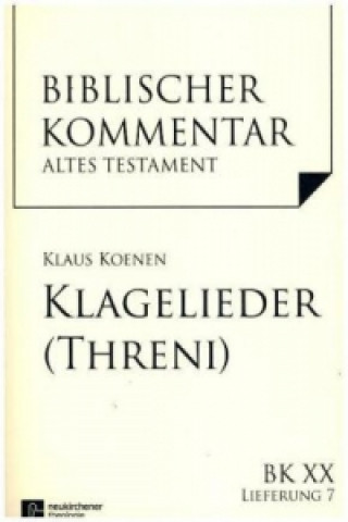 Livre Klagelieder (Threni) (Neubearbeitung) Klaus Koenen