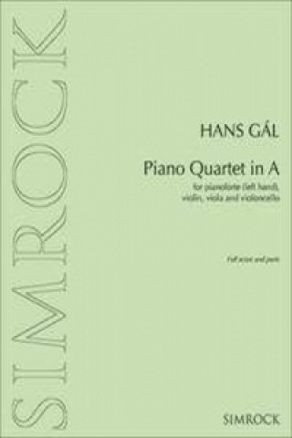 Printed items Piano Quartet in A Hans Gál