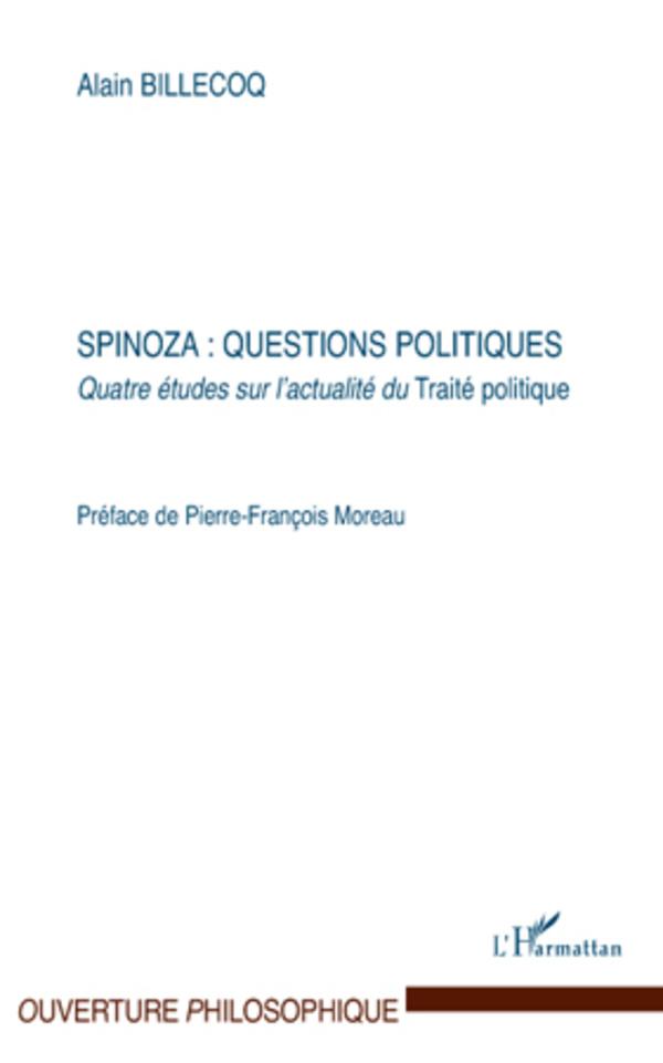 Book Spinoza Questions Politiques Quatre Etud 