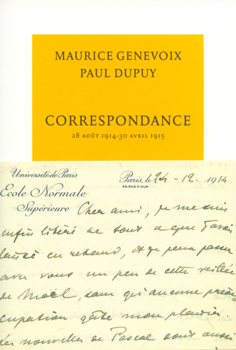 Kniha Correspondance Aout 1914 Avril 1915 