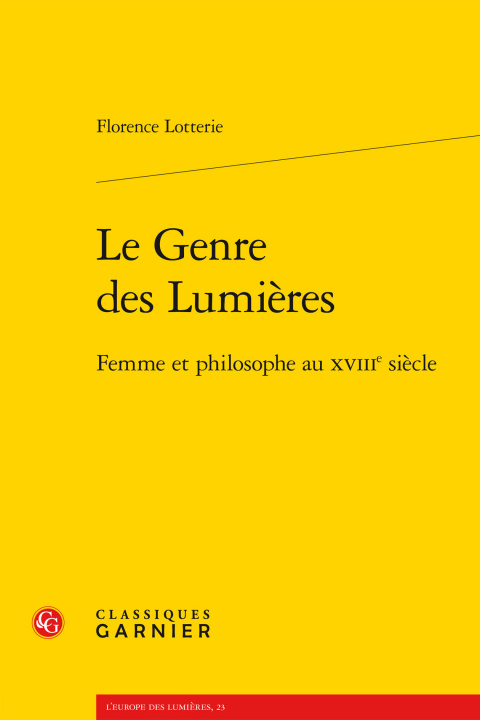Kniha Genre Lumieres Femme Phil Au Xviiie Siec 