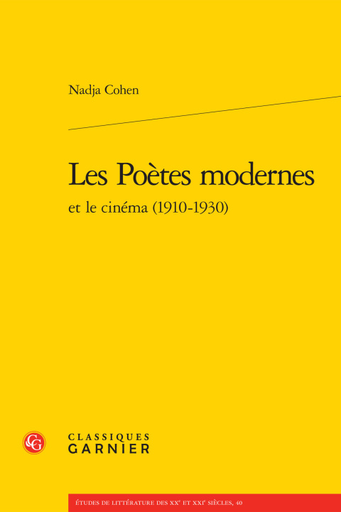 Buch Poetes Modernes Cinema 1910 1930 Nadja Cohen