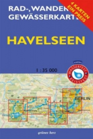 Materiale tipărite Rad-, Wander- & Gewässerkarten-Set: Havelseen, 4 Bl. 