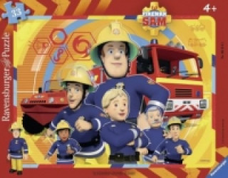 Hra/Hračka Ravensburger Kinderpuzzle - 06114 Sam, der Feuerwehrmann - Rahmenpuzzle für Kinder ab 4 Jahren, mit 33 Teilen 
