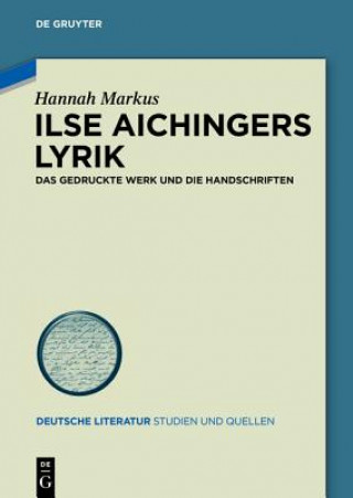 Kniha Ilse Aichingers Lyrik Hannah Markus