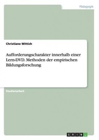 Carte Aufforderungscharakter innerhalb einer Lern-DVD. Methoden der empirischen Bildungsforschung Christiane Wittich