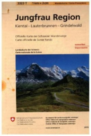 Nyomtatványok Landeskarte der Schweiz Jungfrau Region, Wanderkarte 