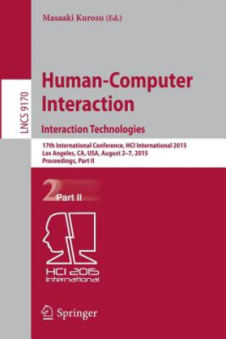 Kniha Human-Computer Interaction: Interaction Technologies Masaaki Kurosu