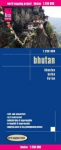 Materiale tipărite Reise Know-How Landkarte Bhutan (1:250.000). Bhoutan / Bután Reise Know-How Verlag Peter Rump