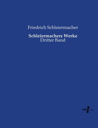 Kniha Schleiermachers Werke Friedrich Schleiermacher