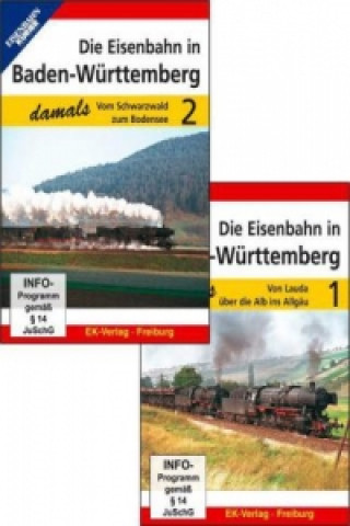 Videoclip Die Eisenbahn in Baden-Württemberg damals - Teil 1 und Teil 2 im Paket, 2 DVD-Video 