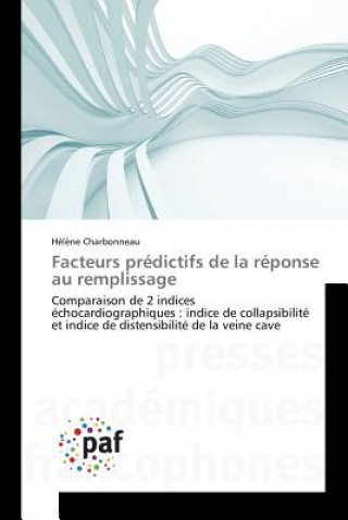 Kniha Facteurs Predictifs de la Reponse Au Remplissage Charbonneau-H