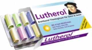 Joc / Jucărie Lutherol, Geschenkbox (imitiert Arzneimittel-Schachtel) Martin Luther
