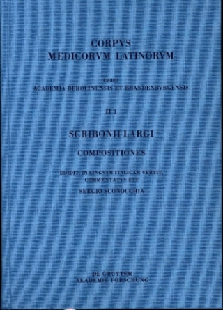 Buch Scribonii Largi Compositiones Sergio Sconocchia