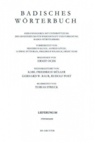 Carte Badisches Wörterbuch. Band V/Lieferung 84. Bd.V/Lieferung 84 Tobias Streck