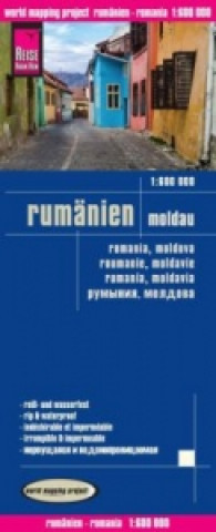 Tlačovina Reise Know-How Landkarte Rumänien, Moldau / Romania, Moldova (1:600.000). Romania, Moldova / Roumanie, Moldavie / Romania, Moldavia Reise Know-How Verlag Peter Rump