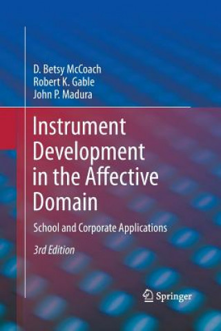 Kniha Instrument Development in the Affective Domain D. Betsy McCoach