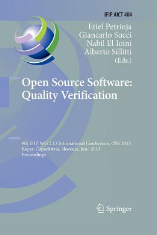 Książka Open Source Software: Quality Verification Nabil El Ioini