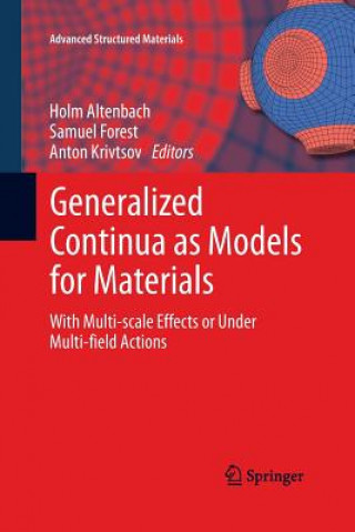 Carte Generalized Continua as Models for Materials Holm Altenbach