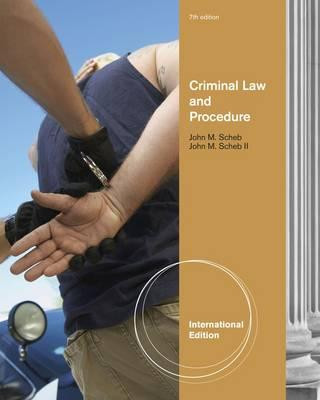 Livre Criminal Law and Procedure, International Edition John M. Scheb