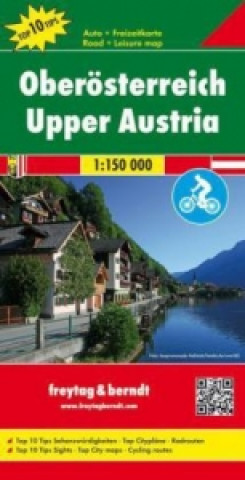 Nyomtatványok Upper Austria Road-,Cycling- & Leisure Map 1:150.000 