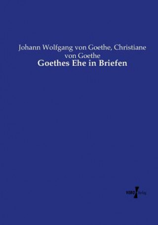 Könyv Goethes Ehe in Briefen Johann Wolfgang Von Goethe