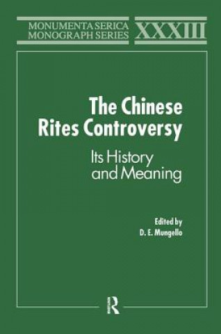 Könyv Chinese Rites Controversy D E Mungello