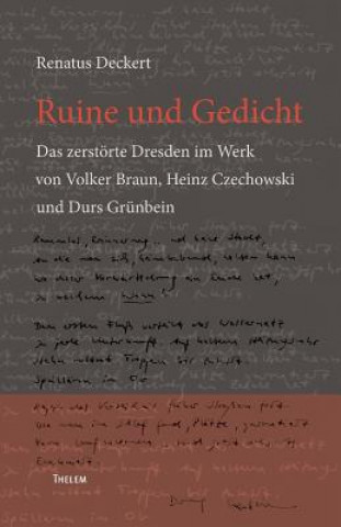 Book Ruine und Gedicht Renatus Deckert