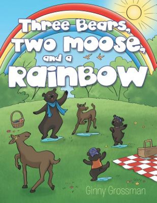 Carte Three Bears, Two Moose, and a Rainbow Ginny Grossman