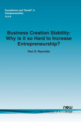 Könyv Business Creation Stability Paul D. Reynolds