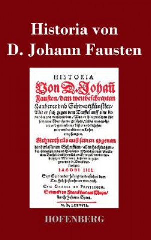 Livre Historia von D. Johann Fausten Anonym