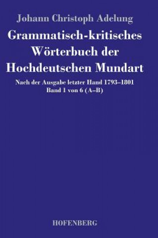 Carte Grammatisch-kritisches Woerterbuch der Hochdeutschen Mundart Johann Christoph Adelung