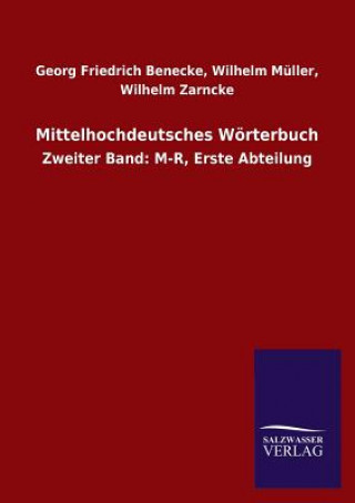 Książka Mittelhochdeutsches Woerterbuch Georg Friedrich Muller