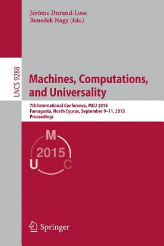 Książka Machines, Computations, and Universality Jerome Durand-Lose