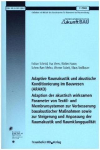 Carte Adaptive Raumakustik und akustische Konditionierung im Bauwesen (ARAKO). Adaption der akustisch wirksamen Parameter von Textil- und Membransystemen zu Fabian Schmid