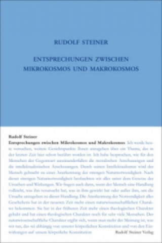 Book Entsprechungen zwischen Mikrokosmos und Makrokosmos Rudolf Steiner