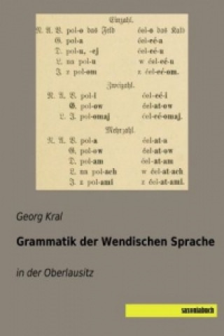 Książka Grammatik der Wendischen Sprache Georg Kral