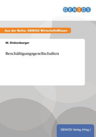 Könyv Beschaftigungsgesellschaften M Rinkenburger