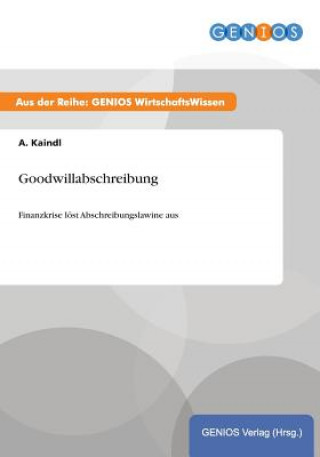 Buch Goodwillabschreibung A Kaindl