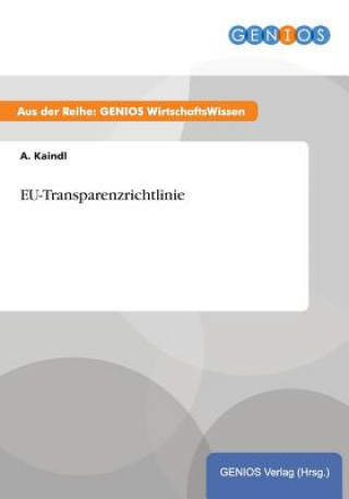 Boek EU-Transparenzrichtlinie A Kaindl