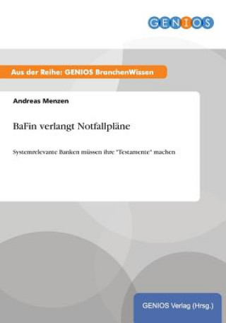 Knjiga BaFin verlangt Notfallplane Andreas Menzen