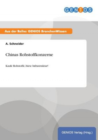 Könyv Chinas Rohstoffkonzerne A Schneider