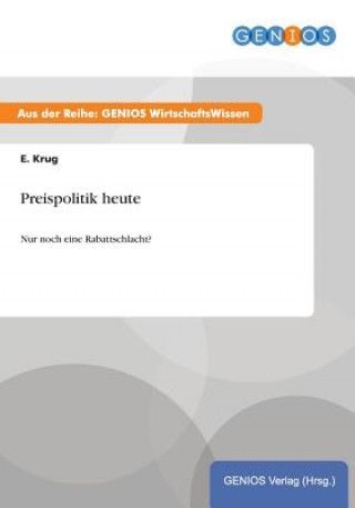 Kniha Preispolitik heute E Krug