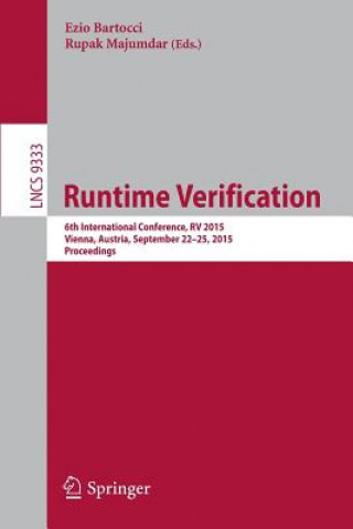 Könyv Runtime Verification Ezio Bartocci